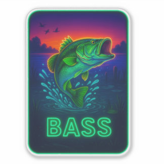 Neon Bass Sticker