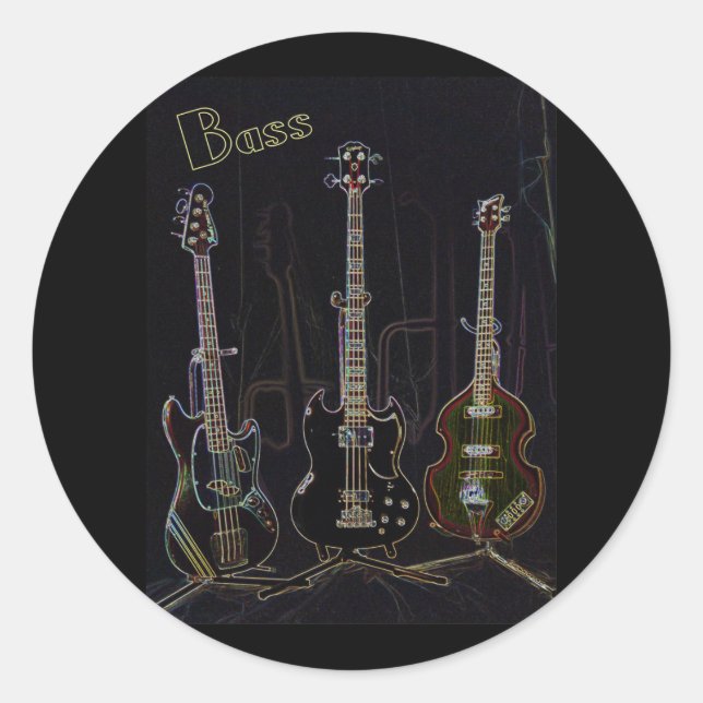 Neon Bass Sticker (Front)