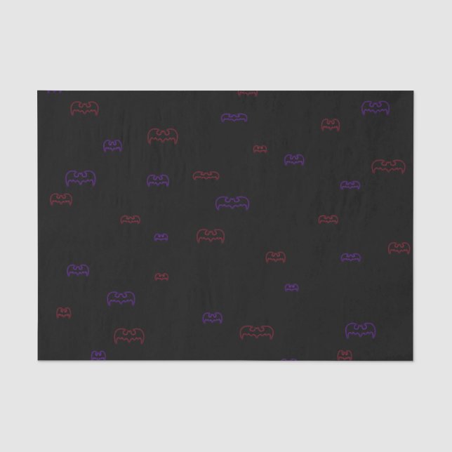 Neon Bats Tissue Paper (Front)