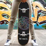 Neon Beach Alien Invasion Funny Personalised Name Skateboard<br><div class="desc">Neon Beach Alien Invasion Funny Personalised Name skateboard</div>