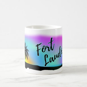 Neon Beach Skies At Fort Lauderdale Coffee Mug