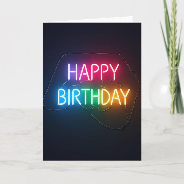 Neon Birthday Card (Front)