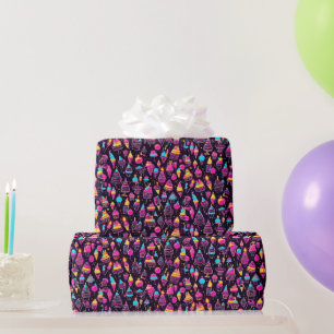 Neon Birthday Sweets Wrapping Paper