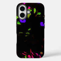 Neon Black Cat with Glowing Eyes