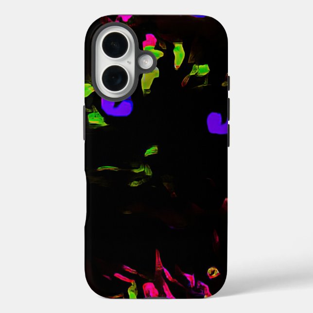 Neon Black Cat with Glowing Eyes Case-Mate iPhone Case (Back)