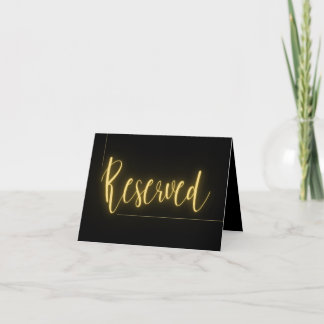Neon Black Reserved Folded Card