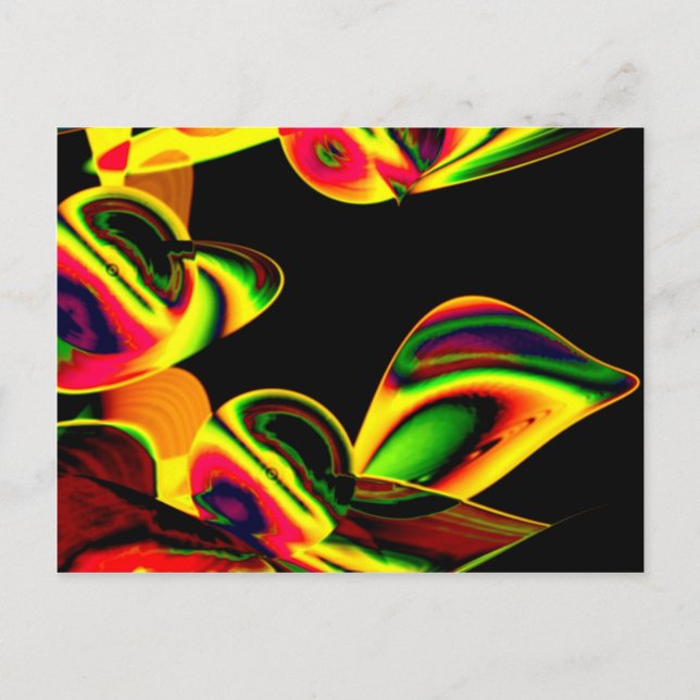 Neon Blätter Postcard (Front)