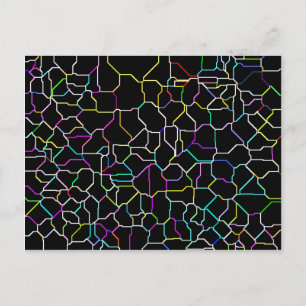 Neon Block Tile Postcard