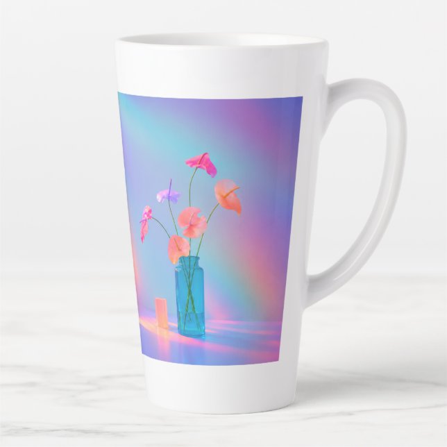 Neon Bloom Latte Mug (Right)
