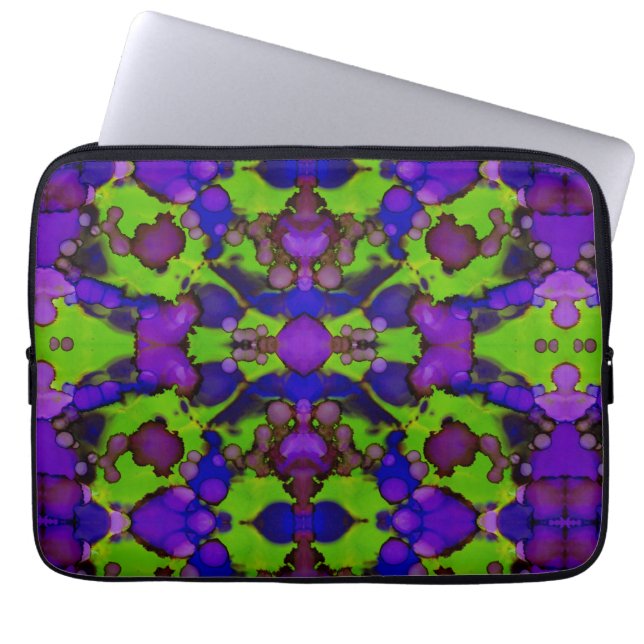 Neon Bloomstorm Laptop Sleeve (Front)