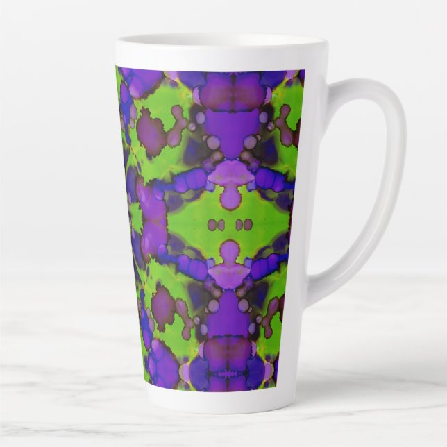 Neon Bloomstorm Latte Mug (Right)