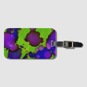 Neon Bloomstorm Luggage Tag