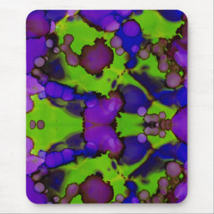Neon Bloomstorm Mouse Pad