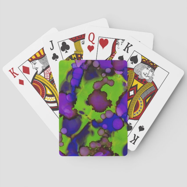 Neon Bloomstorm Playing Cards (Back)