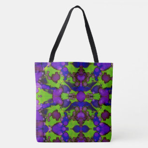 Neon Bloomstorm Tote Bag