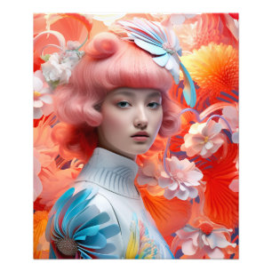 Neon Blossom Photo Print