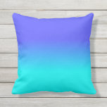 Neon Blue and Bright Neon Aqua Ombré Shade Colour Cushion<br><div class="desc">Neon Blue and Bright Neon Aqua Ombré Shade Colour Fade neon aqua, neon blue, blue neon, ombre shade, colour fade, neon, blue, ombre, shade, colour, fade, trend, bright, fluorescent, highlighter, school, kids, fun, dorm, decor, tint, bright neon blue, bright blue, faded, faded colour, neon blue fade, neon aqua fade, neon...</div>