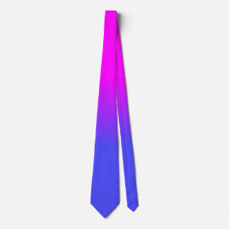 Neon Blue and Hot Pink Ombré Shade Colour Fade Tie