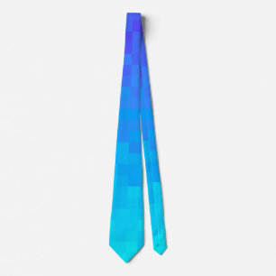 neon blue gradient   pixel square blocks   tie