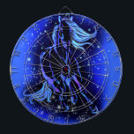 Neon Blue Horse Running At Moonlight Starry Night  Dartboard<br><div class="desc">Neon Blue Horse Running At Moonlight Starry Night Magic Animal Drawing - Choose / Add Your Unique Text / Colour - Make Your Special Gift - Resize and move or remove and add elements / image with customisation tool ! - Drawing and Design by MIGNED. You can also transfer my...</div>