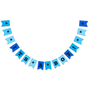 Neon Blue   Its a Boy!   Custom Bunting