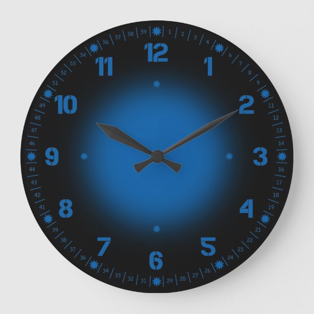 Neon Blue Large Clock (Front)