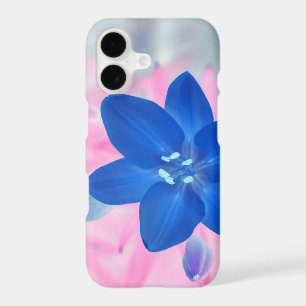 Neon Blue Lily Flower iPhone 11 Case