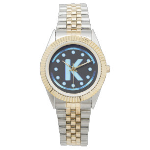 Neon Blue Monogrammed Watch