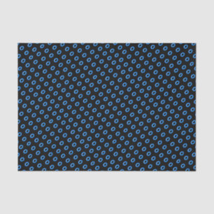 Neon Blue on Black Tissue Paper