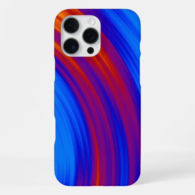 Neon Blue Orange Red Yellow iPhone Case (Back)