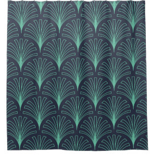 Neon blue peacock, vintage pattern. shower curtain