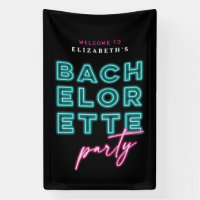 Neon Blue & Pink Bach Party Welcome