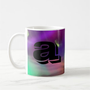 neon blue pink green synth wave Luminous lights Coffee Mug