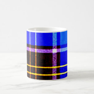 Neon Blue Plaid, Punk's Not Dead Coffee Mug