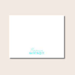 Neon Blue Professional Modern Custom Name Classy Card