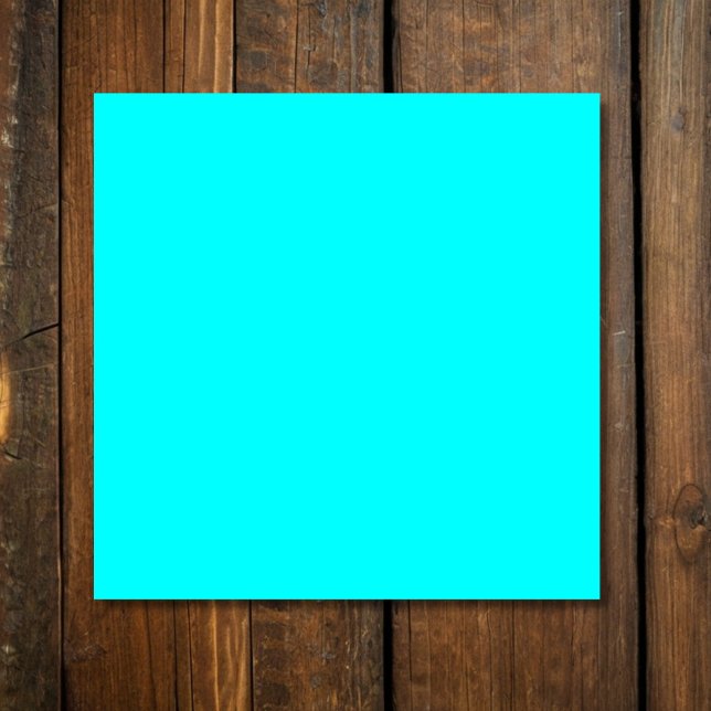 Neon Blue Solid Colour | Classic Square Business Card (Creator Uploaded)