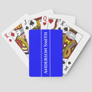Neon Blue Solid Colour Playing Cards