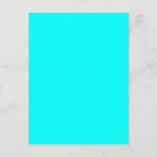 Neon Blue Teal Light Bright Fashion Colour Trend Postcard