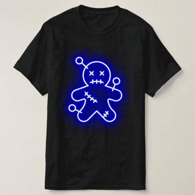 Neon Blue Voo Doo Mens T-Shirt  (Design Front)
