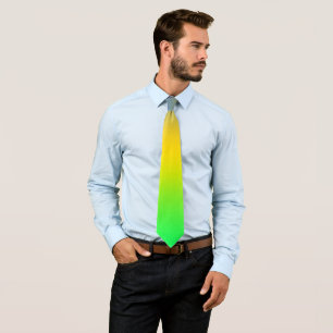 Neon blue, yellow, green gradient, ombre. Tie