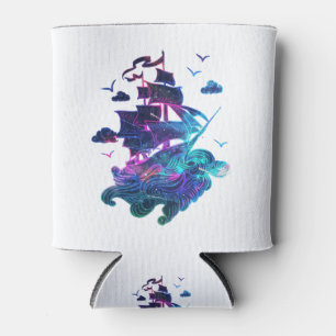 Neon Boat Can Cooler