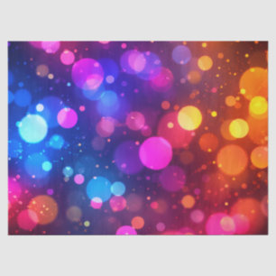 Neon Bokeh Lights Abstract Tissue Paper