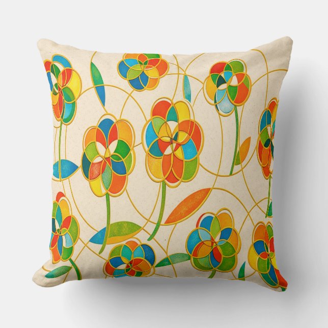 Neon Botanical Cushion (Front)
