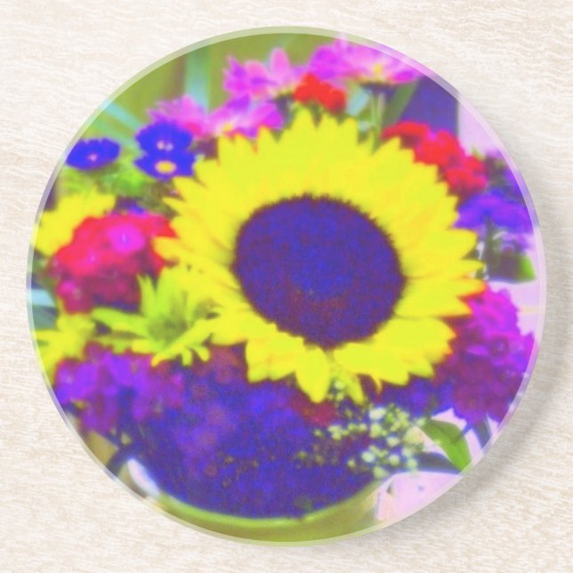 Neon Bouquet Coaster (Front)