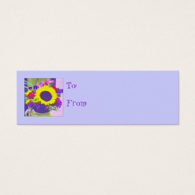 Neon Bouquet Gift Tag (Front)