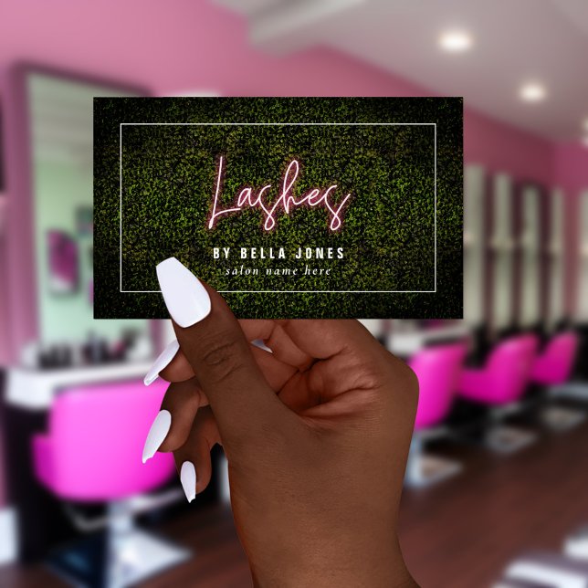 Neon Boxwood Lash Artist Business Card (Creator Uploaded)