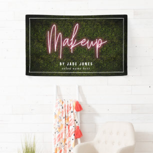 Neon Boxwood Makeup Artist Cosmetologist Banner