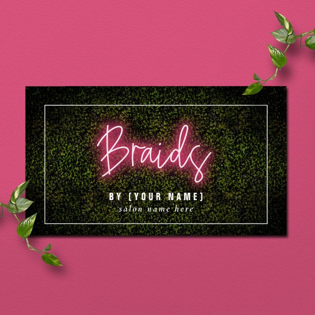 Neon Braids Business Card (Creator Uploaded)