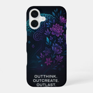 Neon Brain Bloom iPhone 16 Case – Outthink. Outcre