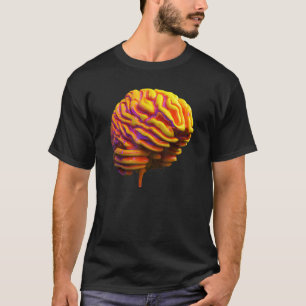 Neon Brain Realistic 80s Retro Men Women Kids T-Shirt